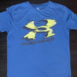 Under Armour Kids Blue and Yellow Graphic Tee